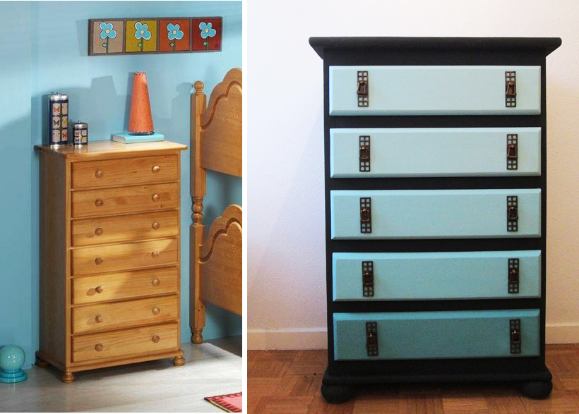 Cómo PINTAR a la TIZA con dos colores // Renovamos este mueble con  CHALKPAINT 